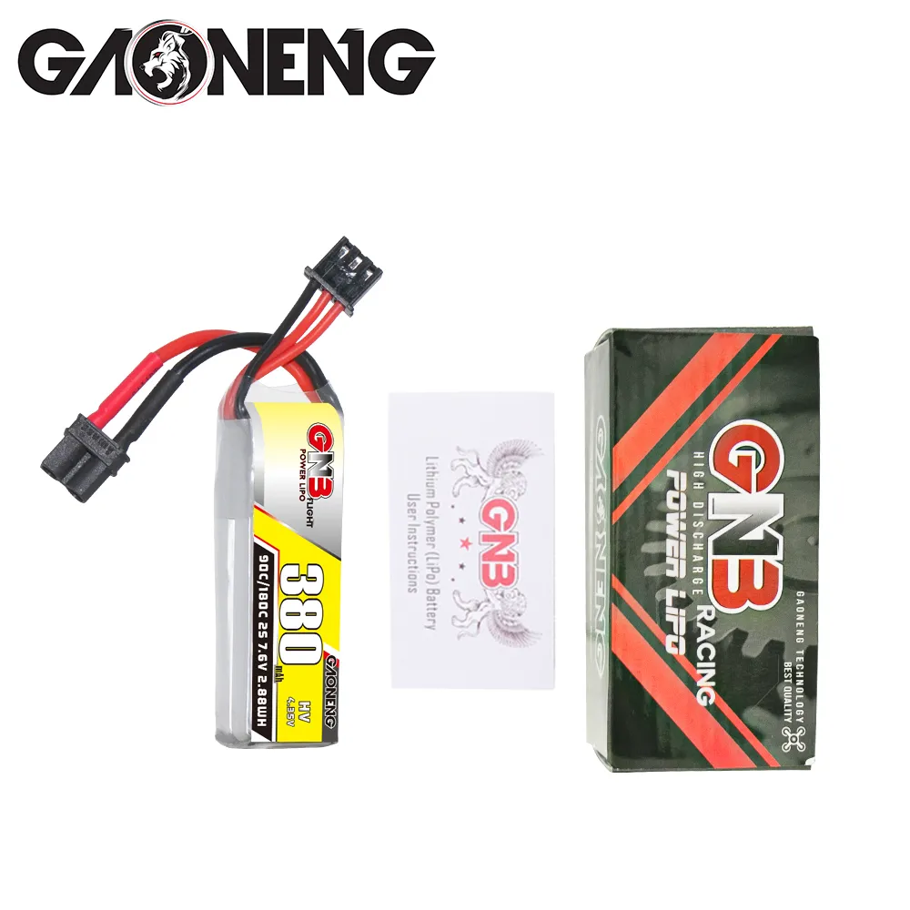Gaoneng GNB 380mah 2S 11.4V HV 90c LiPo Battery - XT30